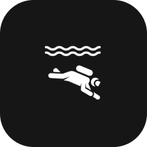icon of a scuber diver under watter